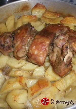 A picture of Goat with lemon and garlic.
