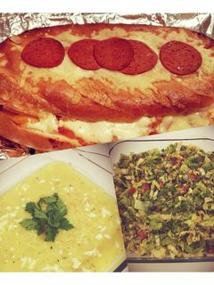 صورة لوصفة صمون بالجبن والسجق وشوربة شعيرية