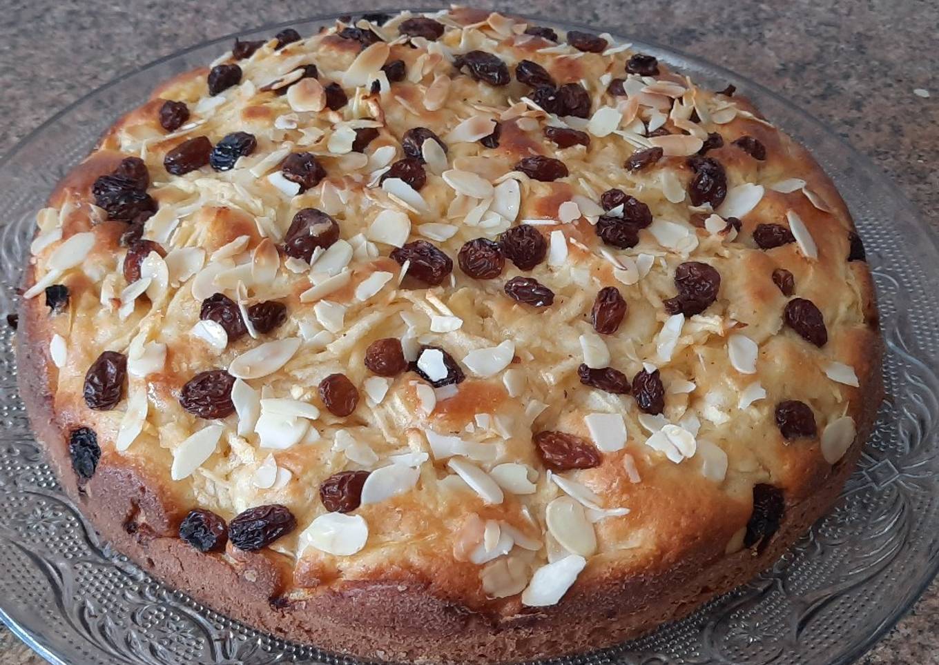 Pastel de manzana rico y delicioso