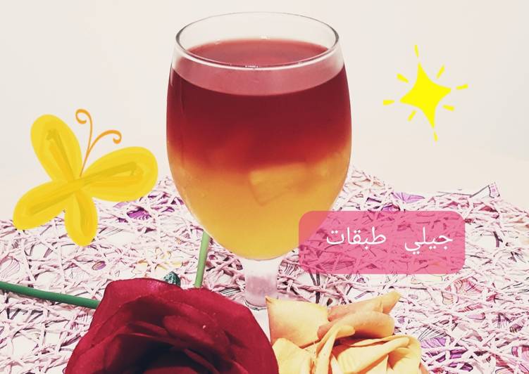جيلي طبقات بشرايح الاناناس 🍨❤👨‍🍳