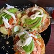 Tostadas de carne deshebrada