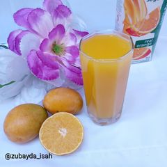 A picture of Mango and Orange Juice.