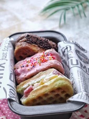 Cara Simple Menyiapkan Resep  Ice cream waffle sandwich yang Enak, Bisa Manjain Lidah