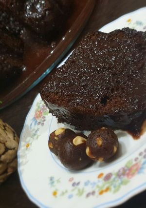 عکسی از دستور کیک خیس شکلاتی