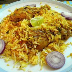 A picture of Boneless Chicken Biryani.