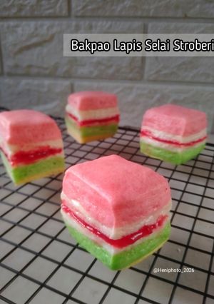 Foto resep Bakpao Lapis Selai Stroberi