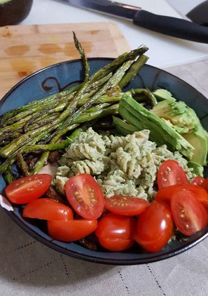 A picture of Vegan Pesto and Roasted Vegetables.