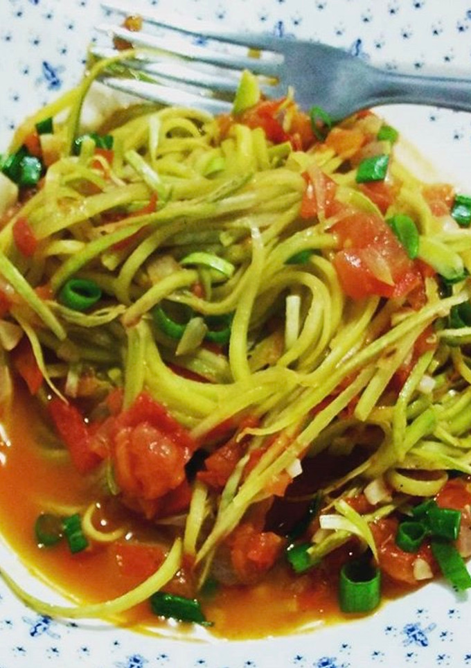 Una foto de Fideos de zucchini sin harina fit y light💪🍝
