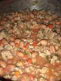 Frijoles verdes con carne molida