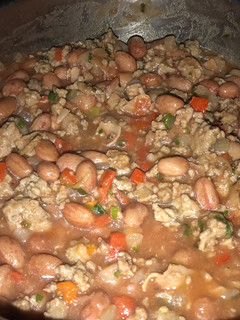Una foto de Frijoles verdes con carne molida