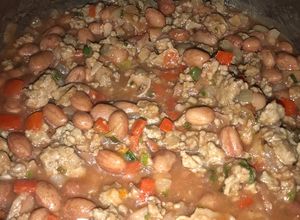 Una foto de Frijoles verdes con carne molida