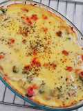 Kentang panggang/baked potato with bechamel sauce
