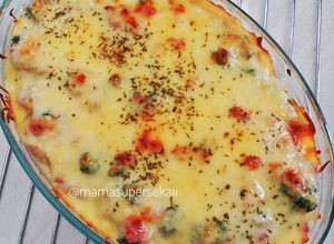 Foto resep Kentang panggang/baked potato with bechamel sauce