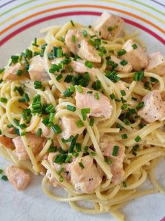 Spaghetti mit Lachs-Carbonara Rezepthauptbild