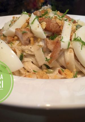 Una foto de Tagliatelle a la Crema Pollo&Polvo Parmesano Ají