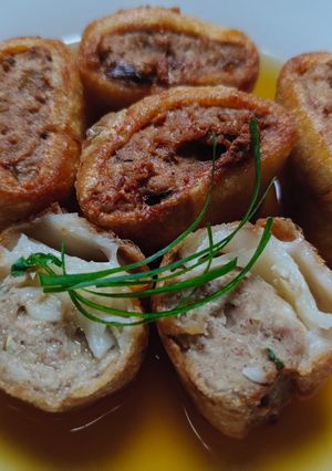 Foto resep Gohyong isi ayam daging sapi