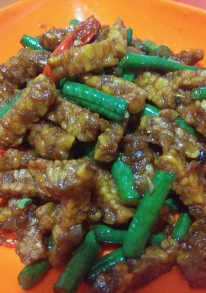 Foto resep Tempe orek kecap + kacang panjang