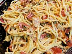 Creamy Bacon and Mushroom Pasta