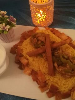 صورة لوصفة فته شاورما الدجاج