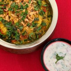 A picture of Healthy Yellow Moong Daal Veggie Khichadi.