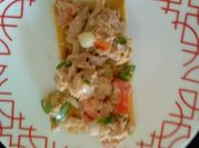 Una foto de cena rápida con atun