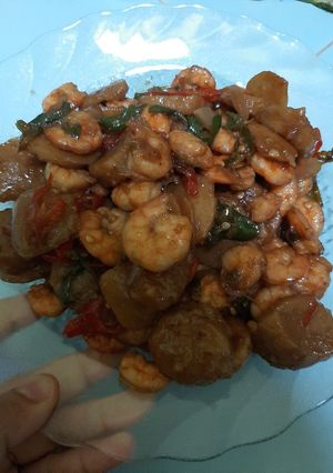 Foto resep Oseng udang bakso