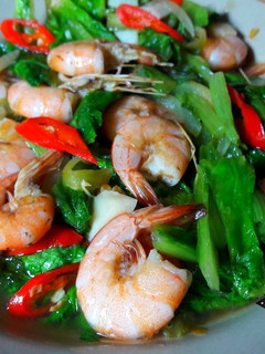 Foto resep Cah Selada Udang Saus Tiram