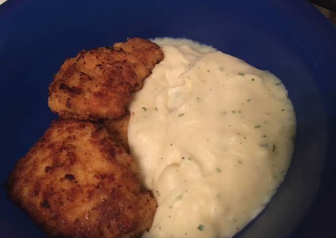 PARMESAN CHICKEN &amp; Mashed potatoes 😋