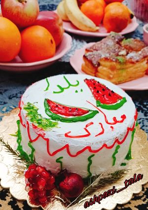 عکسی از دستور کیک یلدایی