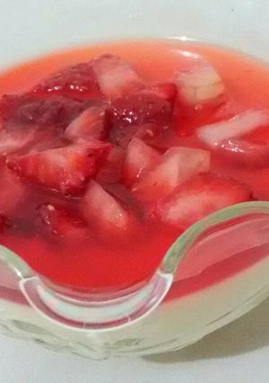 Una foto de Super crema con fresas (dieta)