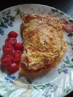 A picture of BLT omelette.