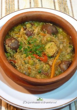 Una foto de Guiso-cazuela de papines andinos y quinoa