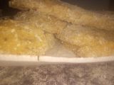 Milanesa de berenjena, rellenas de queso