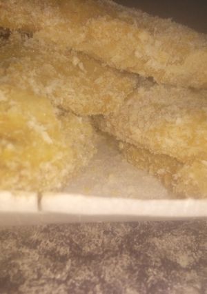 Una foto de Milanesa de berenjena, rellenas de queso