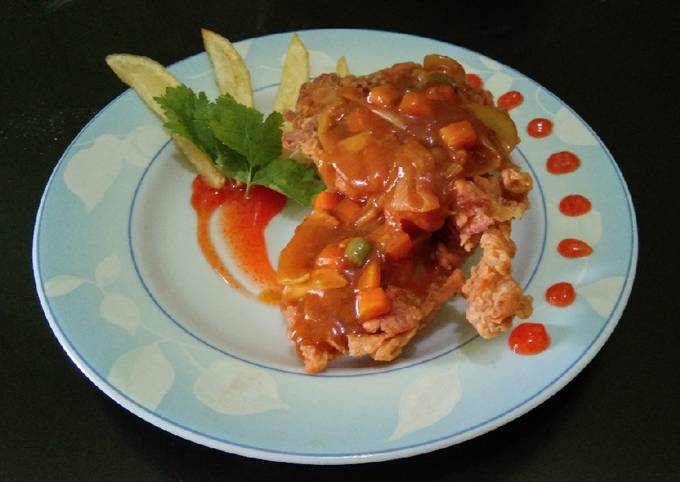 Ayam filet tepung saus ala "Dapur Mayang"