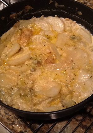 A picture of Bacalhau in Artichoke Cream Sauce.