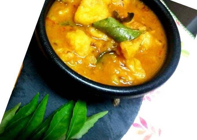 Recipe of Super Quick Homemade Dum Aloo curry (Saatvic curry)