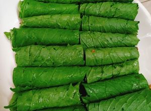 Hình của món Cải xanh cuộn thịt bò.