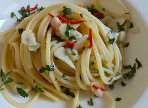 Zdjęcie przepisu Spaghetti aglio e oglio.