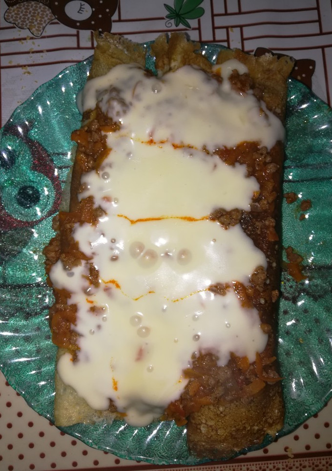 Una foto de Canelones de acelga