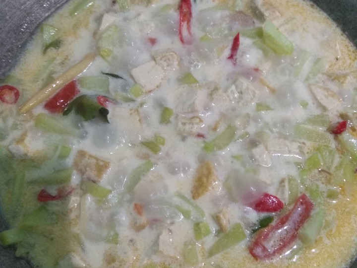 Resep Sayur santan labu Siam+tahu yang Bisa Manjain Lidah