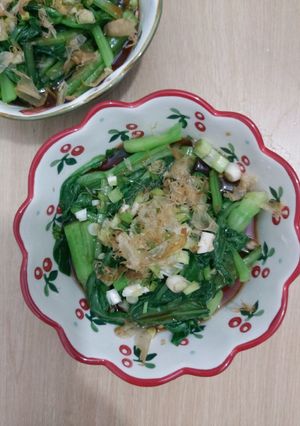 Hình của món Cải ngồng sốt nước tương.