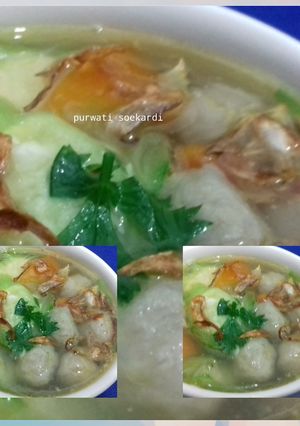 Foto resep Sup soun,oyong bakso