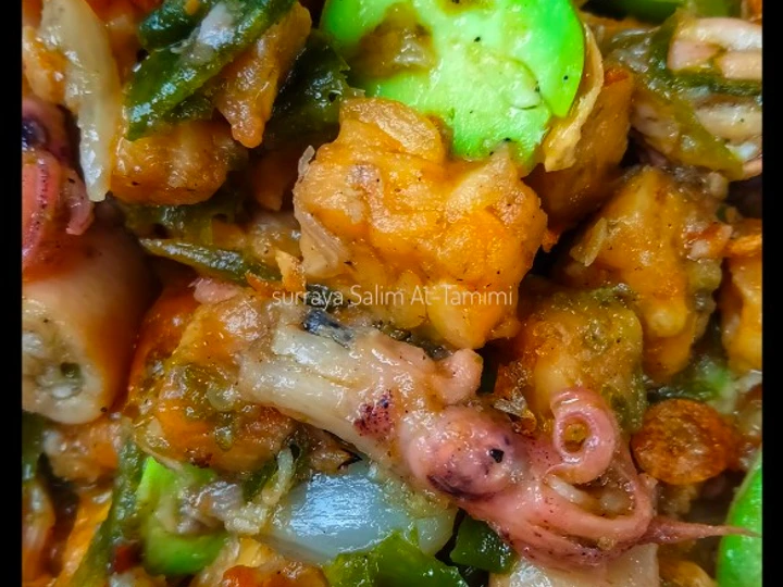 Cara Gampang Membikin Resep  Tumis cumi asin yang Lezat Sekali, Bisa Manjain Lidah