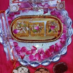 A picture of Sev khoya burfi.