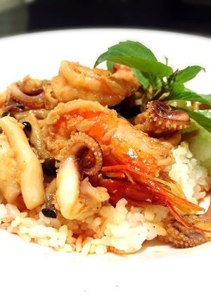 รูปของ ต้มยำผัดแห้ง(กุ้งปลาหมึก1)