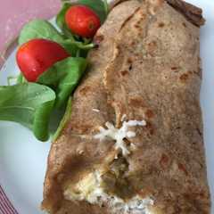 Una foto de Wrap vegetariano