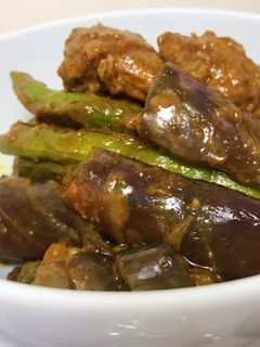 花生酱 ·茄子 ·四季豆 & 牛肉(肉 蔬合一) 的食譜成品照片