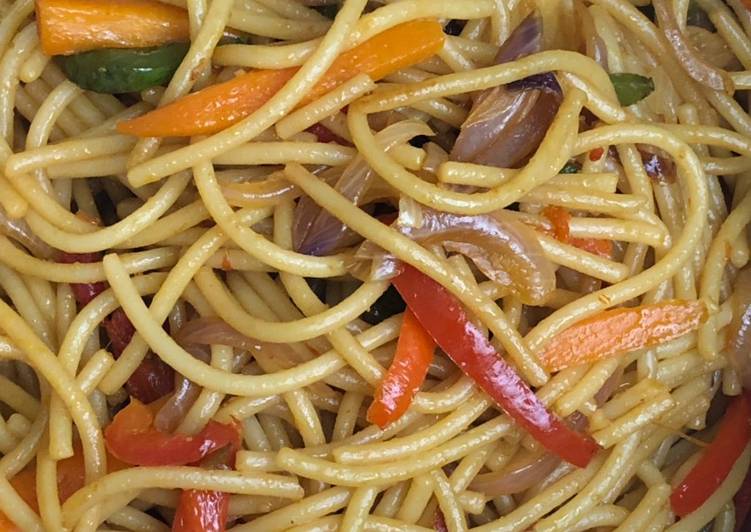 Stir fry spaghetti