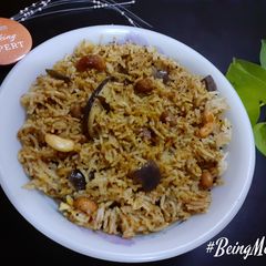 A picture of Vangi Bhaat.